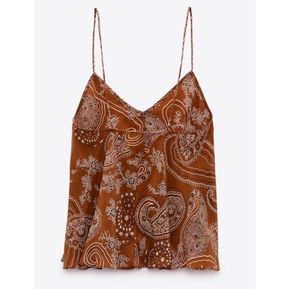 Paisley Print Tank | Zara - Picture 2 of 2